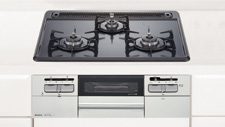 ガス・水無し両面焼き・ホーロートップ（シルバー）