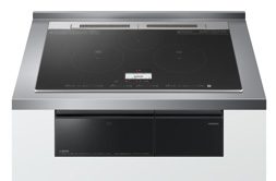 3口IH・多機能・間口75cm天板（ブラック）